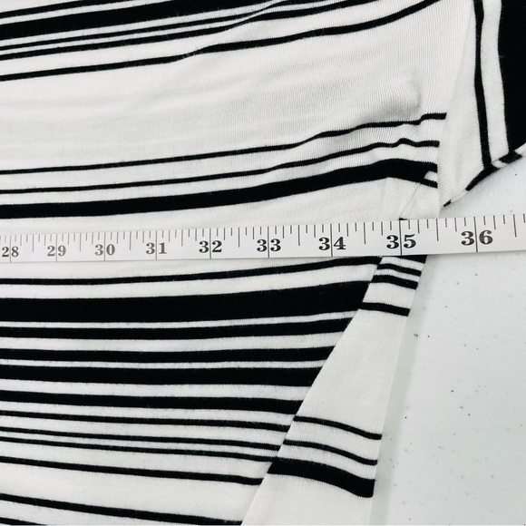 Soma Super Soft Black Stripe Dolman Sleeve Scoop Neck Pullover Rayon Spandex Top - Picture 8 of 9